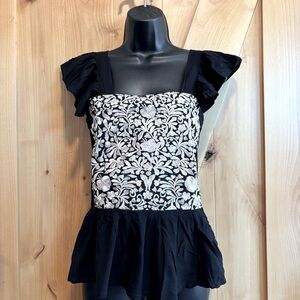 💕New Listing 💕 Handmade Embroidered Women's Cotton Top